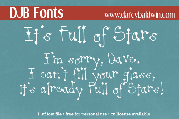 FREE FONT: It's Full of Stars - old school font that's fun! Great for holidays!