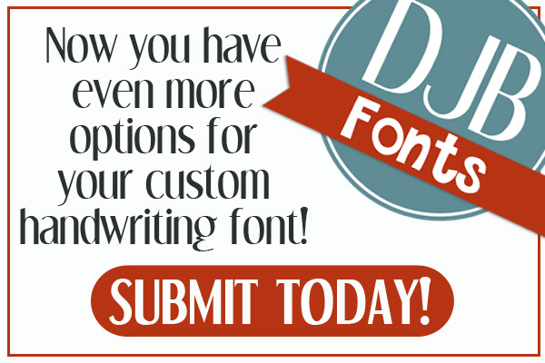Now you have even more options to get your handwriting font created by Darcy Baldwin {fontography}. Click for more details!