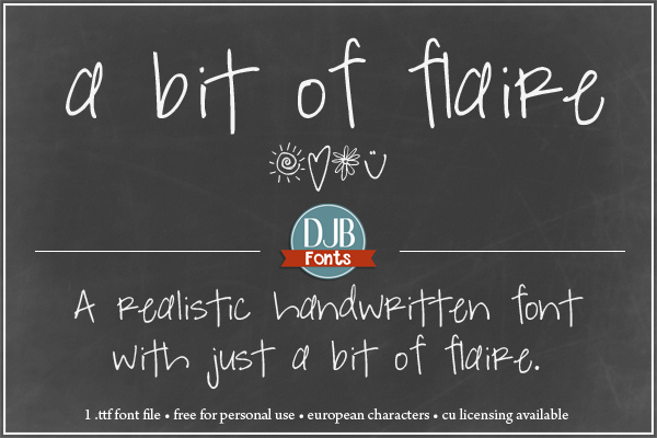DJB Fonts | Would you love to add A Bit of Flaire to your journaling and text? 