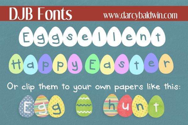 This font is Eggsellent!! Happy Easter from DJB Fonts!