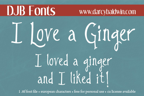 FREE FONT! I Love a Ginger - perfect for those girls who love those ginger boys! #spooky #halloween #wizards
