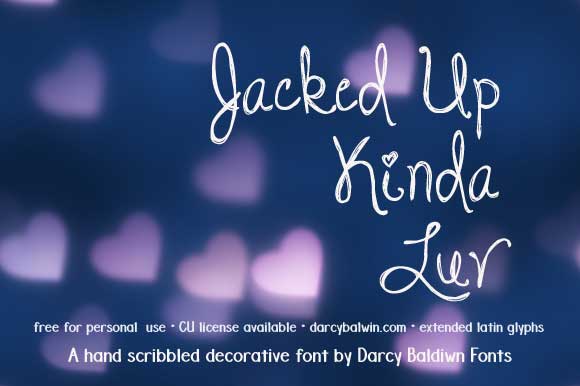 The world is a jacked up, crazy kinda place, and here's the perfect font for it! Free for personal use, commercial licensing available at darcybaldwin.com