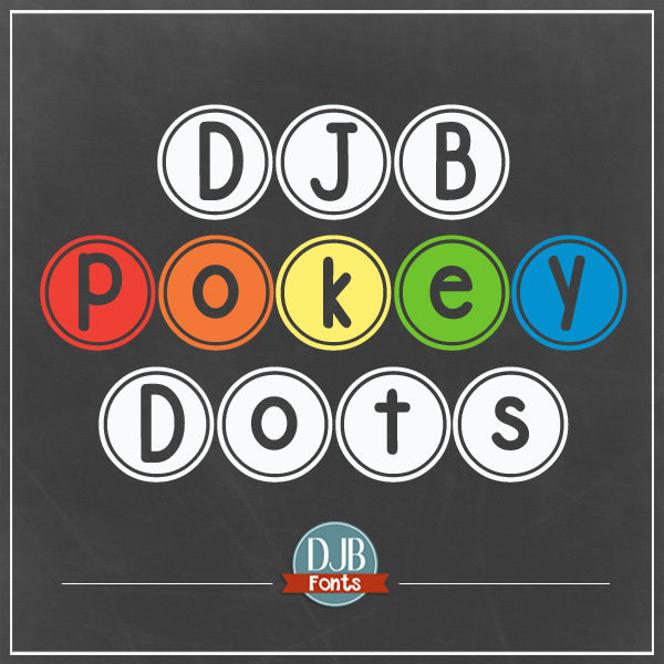 DJB Pokey Dots Font - a cute bubble font with a a ring on it! Available for free personal use and commercial licensing is available @ darcybaldwin.com