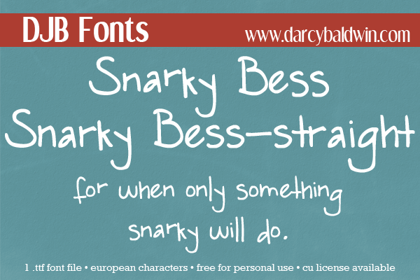 If you needed a sarcasm font - I found one for you! Get it free at DJB Fonts!