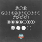 DJB Standardized Test Bubble Font -- PENCILS DOWN! TEST OVER! A font for teachers to create practice test sheets, or just a fun circle font for everyone else! Free for personal use - commercial licensing at DJB Fonts.