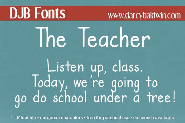 A printed font perfect for classroom use as well as text. It's so easy to read and awesome for teachers!