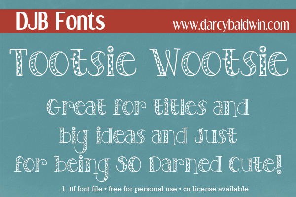 Perfectly cute font from DJB Fonts! It's free for personal use and comes with a bonus "bold" solid, slighly messy version.