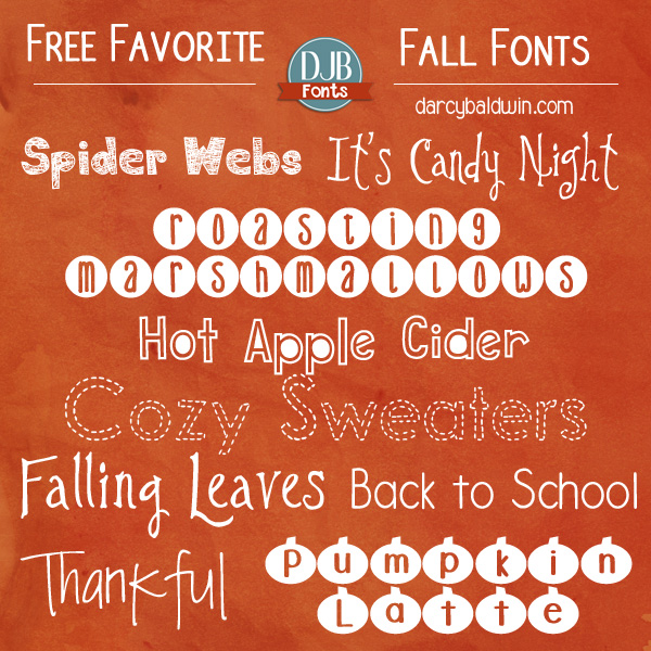 Favorite Free Fall Fonts