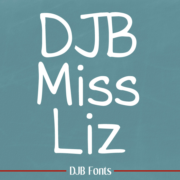 DJB Miss Liz – a Teacher Font