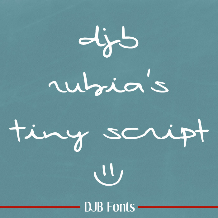 DJB Rubia’s Tiny Fonts