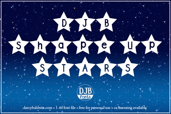 DJB Shape Up Stars Font