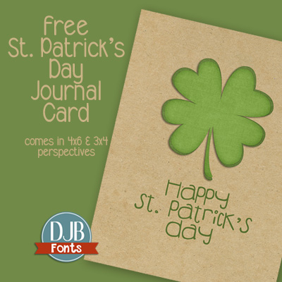 Free St. Patrick’s Journal Cards