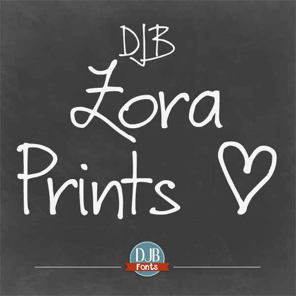 DJB Zora Prints Font