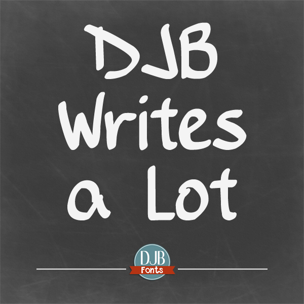 DJB Writes a Lot Font